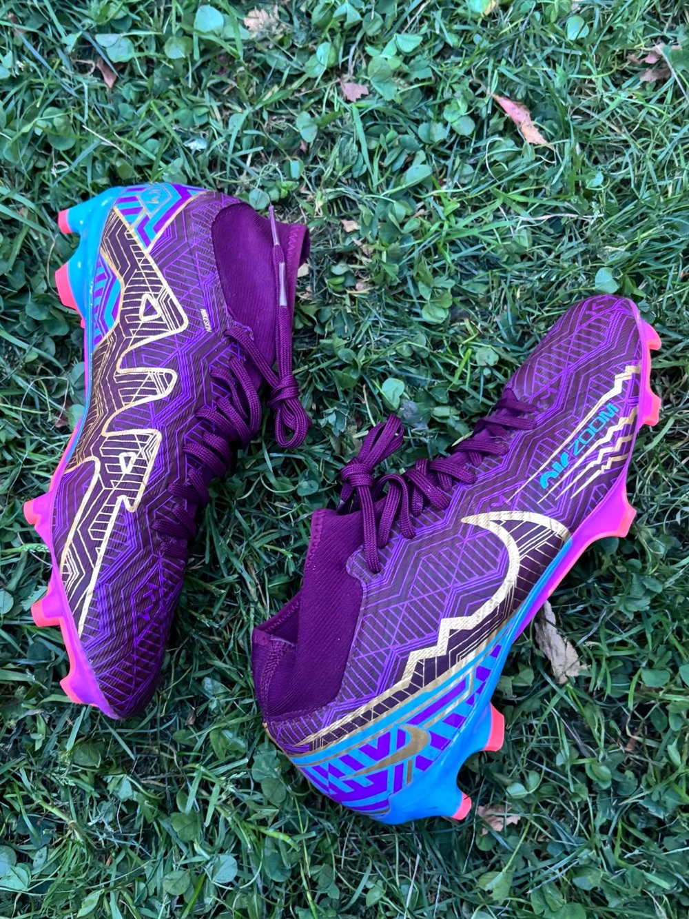 Mbappe Nike Air Zoom Purple Soccer Cleats with